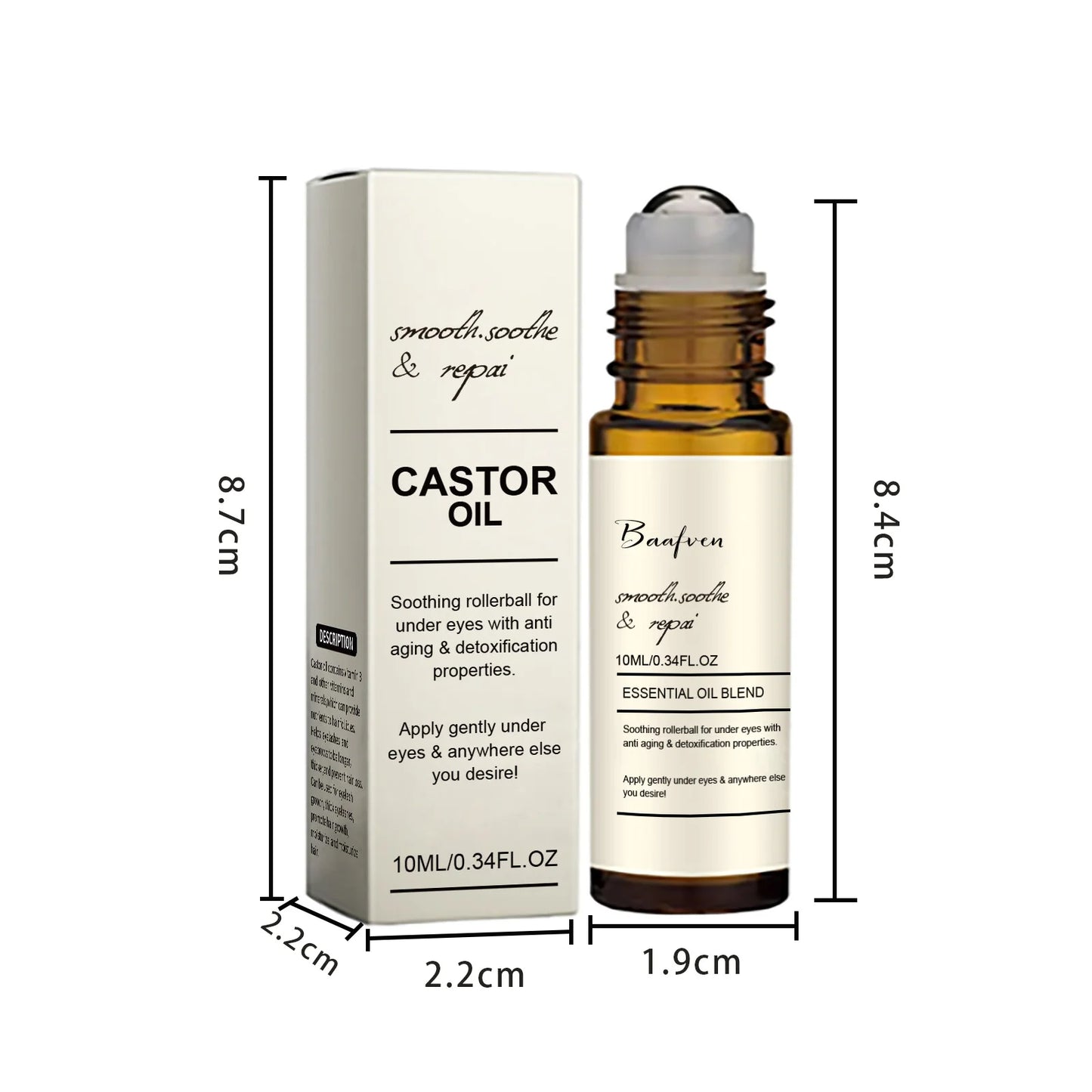 BubblPro Castor Oil - Wrinkles Dark Circles Beauty Rollerball
