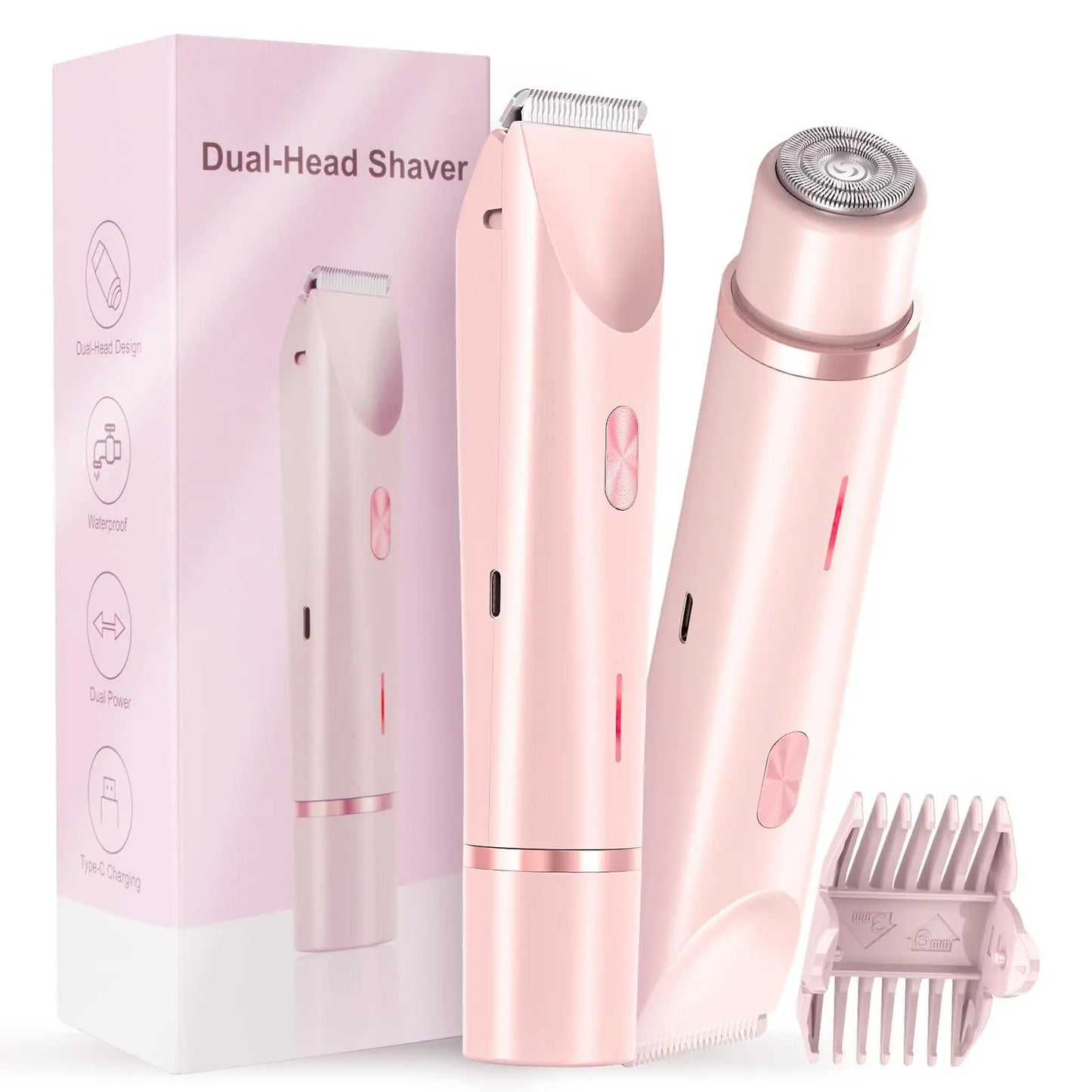 BubblSilk: Dual-Head Shaver & Trimmer, Wet & Dry