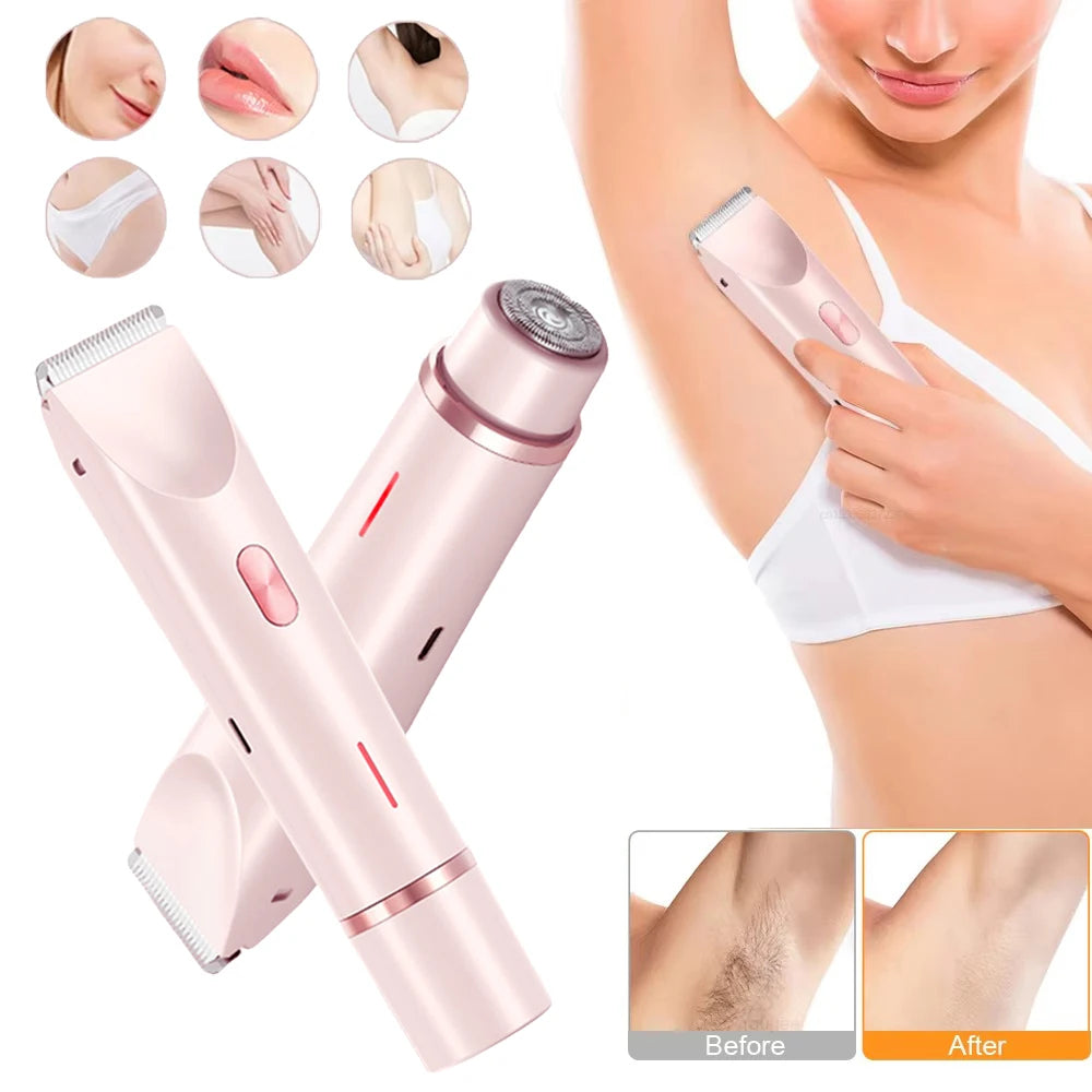 BubblSilk: Dual-Head Shaver & Trimmer, Wet & Dry