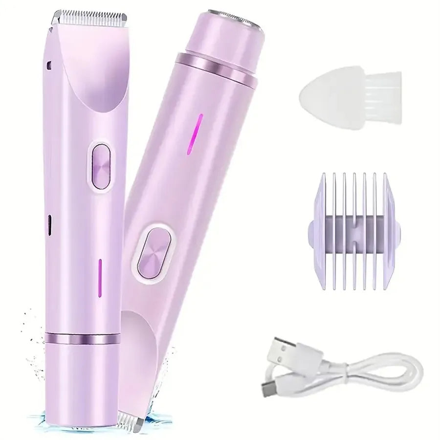 BubblSilk: Dual-Head Shaver & Trimmer, Wet & Dry