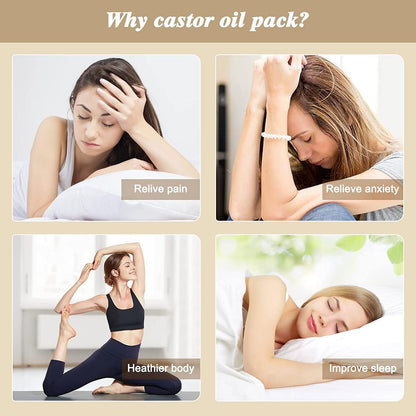 Castor Oil Pack Wrap Reusable Organic Cotton