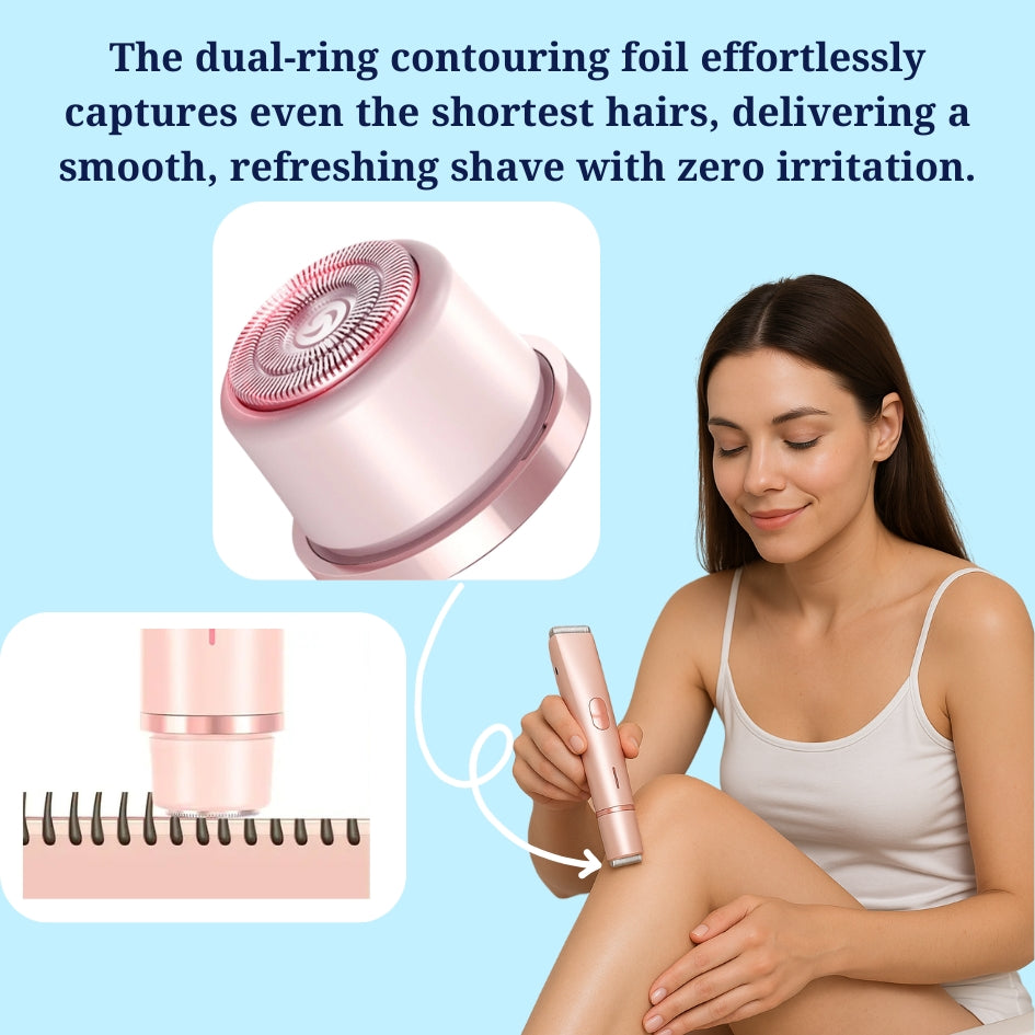 BubblSilk: Dual-Head Shaver & Trimmer, Wet & Dry