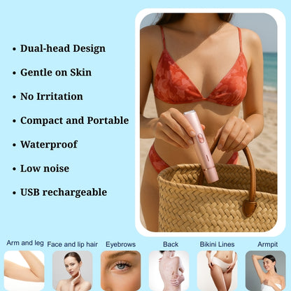 BubblSilk: Dual-Head Shaver & Trimmer, Wet & Dry