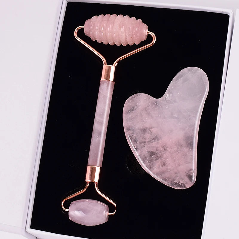 Natural Rose Quartz Gua Sha Tool Massager