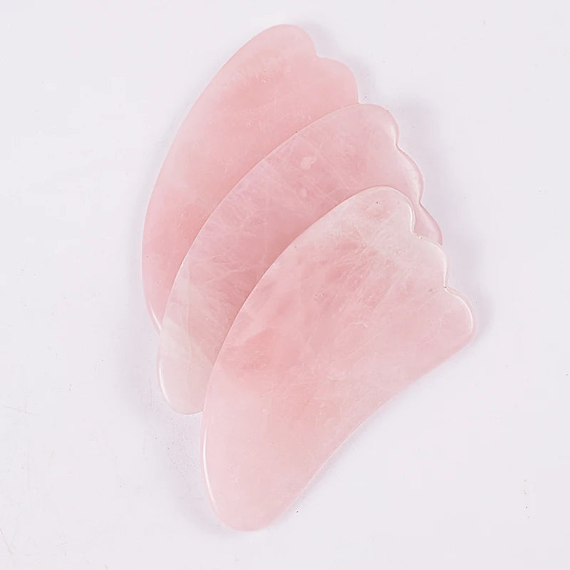 Natural Rose Quartz Gua Sha Tool Massager