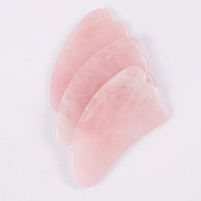 Natural Rose Quartz Gua Sha Tool Massager