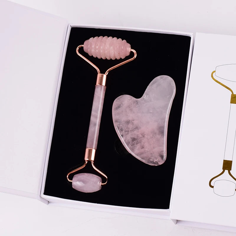 Natural Rose Quartz Gua Sha Tool Massager
