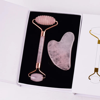 Natural Rose Quartz Gua Sha Tool Massager