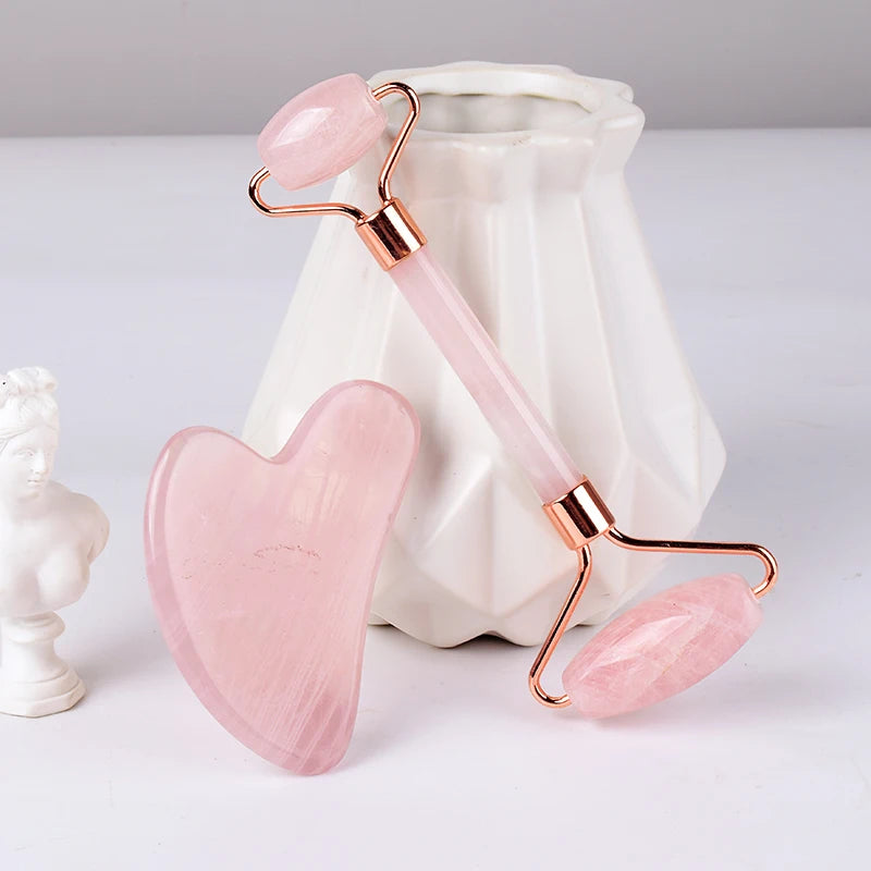 Natural Rose Quartz Gua Sha Tool Massager