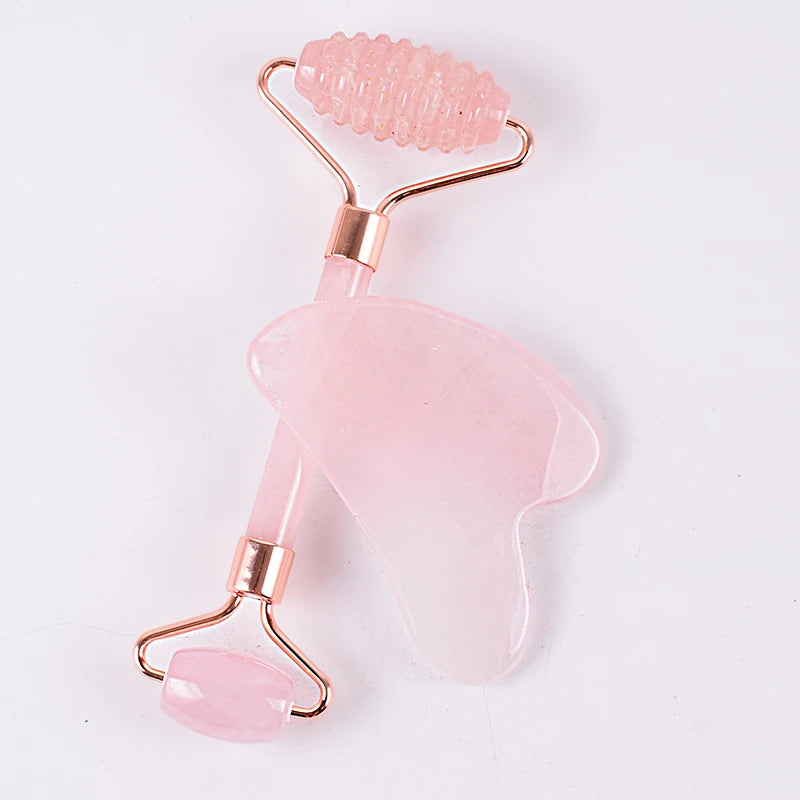 Natural Rose Quartz Gua Sha Tool Massager