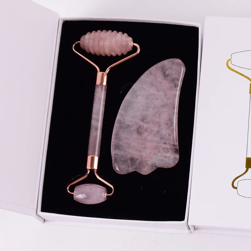 Natural Rose Quartz Gua Sha Tool Massager
