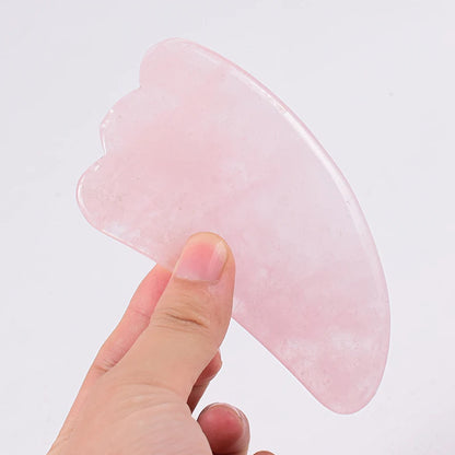 Natural Rose Quartz Gua Sha Tool Massager