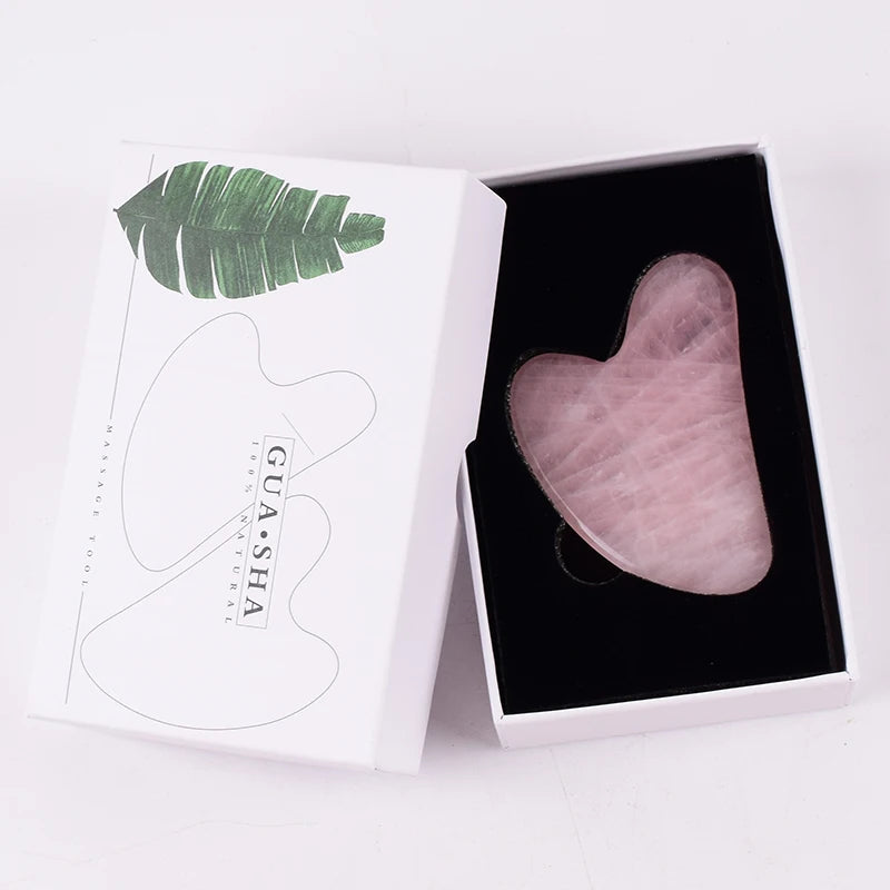 Natural Rose Quartz Gua Sha Tool Massager