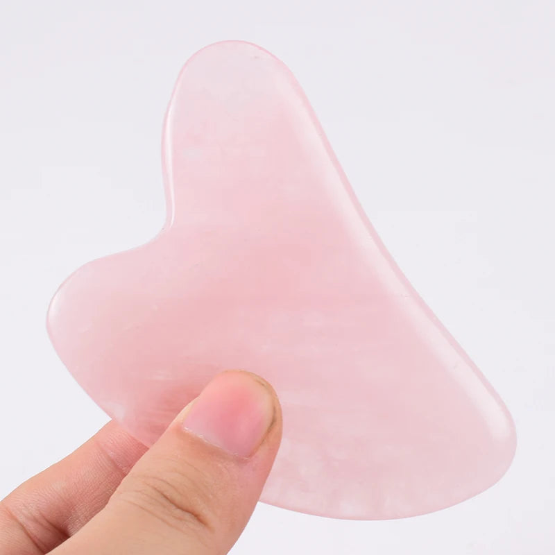 Natural Rose Quartz Gua Sha Tool Massager