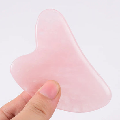 Natural Rose Quartz Gua Sha Tool Massager