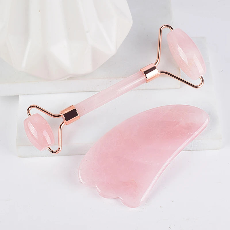 Natural Rose Quartz Gua Sha Tool Massager