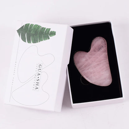 Natural Rose Quartz Gua Sha Tool Massager