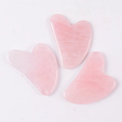 Natural Rose Quartz Gua Sha Tool Massager