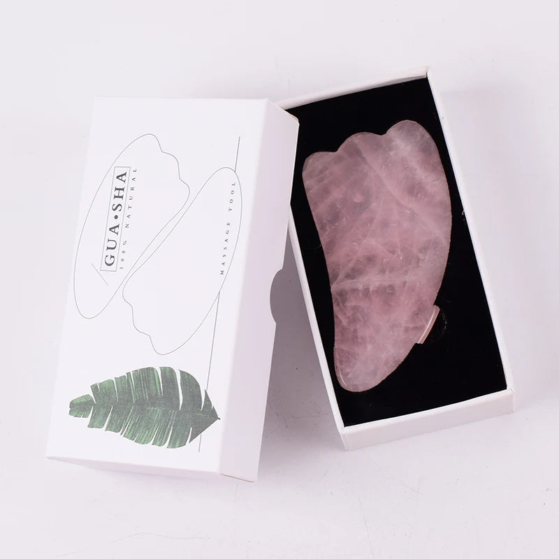 Natural Rose Quartz Gua Sha Tool Massager