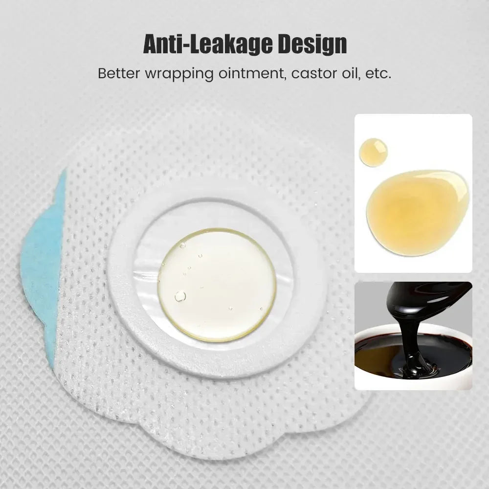 Castor Oil Belly Button Patches- Organic Cotton Self-Adhesive Pads
