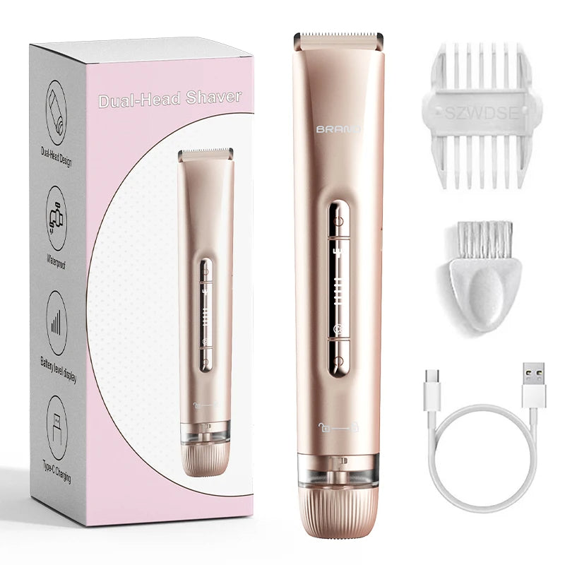 BubblSilk: Dual-Head Shaver & Trimmer, Wet & Dry